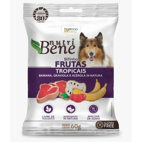 Bifinho Nutri Bene Frutas Tropicais para Cães 60g Bifinho Nutri Bene Frutas Tropicais para Cães 60g