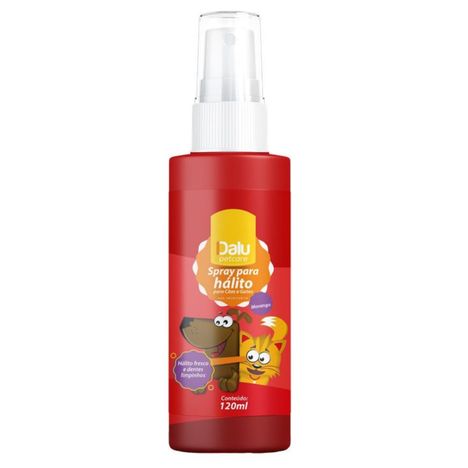 Spray Bucal para Cães e Gatos Dalu Morango - 120ml Spray Bucal para Cães e Gatos Dalu Morango - 120ml