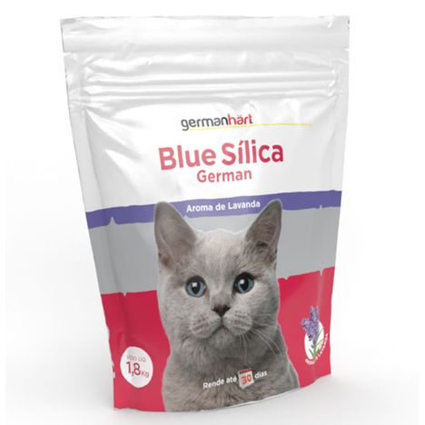 Areia GermanHart Blue Sílica Lavanda para Gatos 1,8 kg Areia GermanHart Blue Sílica Lavanda para Gatos 1,8 kg
