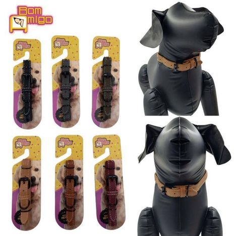 Coleira Belt de Couro para Cães - PP