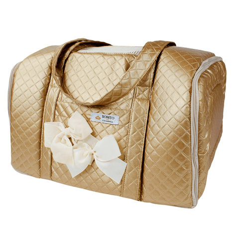 Bolsa para Avião Glossy Dourada Bolsa para Avião Glossy Dourada