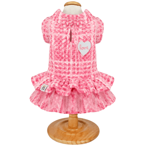 Vestido com Babado Love Rosa M
