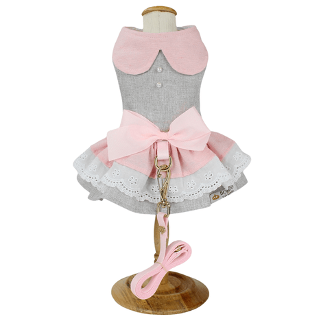 Vestido com Guia Baby Realeza Rosa GG Vestido com Guia Baby Realeza Rosa GG