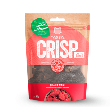 Natural Crisp para Gatos Sabor Carne Isca Bovina 20gr Natural Crisp para Gatos Sabor Carne Isca Bovina 20gr