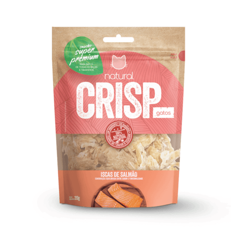 Natural Crisp para Gatos Sabor Isca de Salmão 20gr Natural Crisp para Gatos Sabor Isca de Salmão 20gr