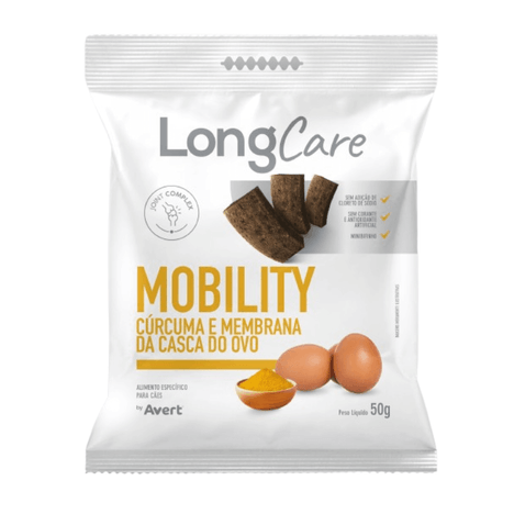 Petisco LongCare Mobility para Cães Adultos Sabor Cúrcuma e Membrana da Casca do Ovo 50g Petisco LongCare Mobility para Cães Adultos Sabor Cúrcuma e Membrana da Casca do Ovo 50g