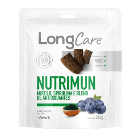 Petisco LongCare Nutrimun para Cães Adultos Sabor Mirtilo e Spirulina 250g Petisco LongCare Nutrimun para Cães Adultos Sabor Mirtilo e Spirulina 250g