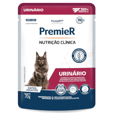 Ração Úmida Sachê Premier Nutrição Clínica Urinário para Gatos 85g Ração Úmida Sachê Premier Nutrição Clínica Urinário para Gatos 85g