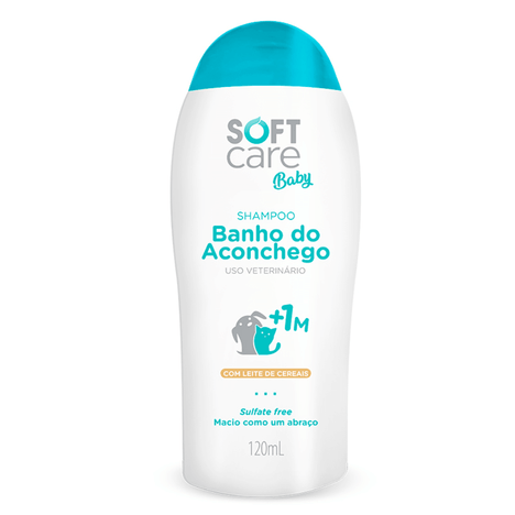 Shampoo Soft Care Baby Banho do Aconchego para Cães e Gatos Filhotes 120ml