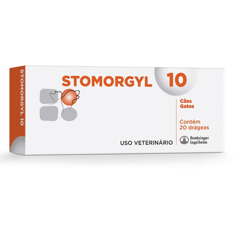 Antimicrobiano Stomorgyl para Cães e Gatos com 20 Comprimidos de 10 mg Antimicrobiano Stomorgyl para Cães e Gatos com 20 Comprimidos de 10 mg