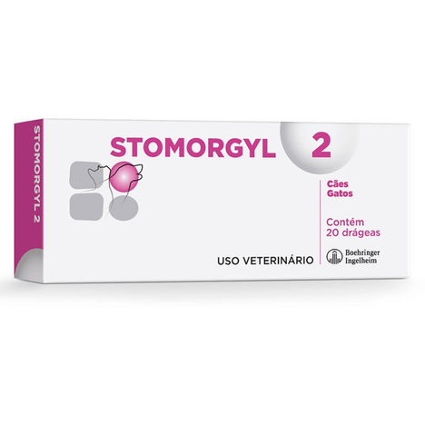 Antimicrobiano Stomorgyl para Cães e Gatos com 20 Comprimidos de 2 mg Antimicrobiano Stomorgyl para Cães e Gatos com 20 Comprimidos de 2 mg