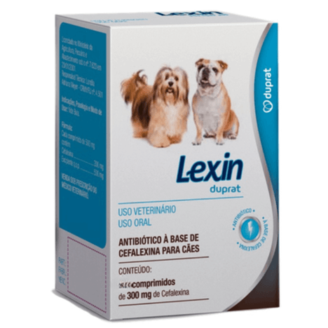 Antibiótico Lexin para Cães de 300 mg com 6 Comprimidos Antibiótico Lexin para Cães de 300 mg com 6 Comprimidos