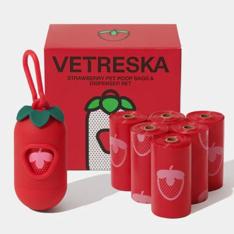 Kit Cata Caca Vetreska - 7 Rolos com Aroma de Morango