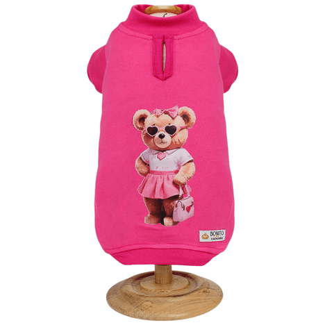 Blusa Moletom Urso Pink M