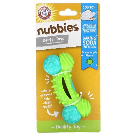 Brinquedo Nubbies Duality Bone - Aroma de Maçã Verde  Arm & Hammer