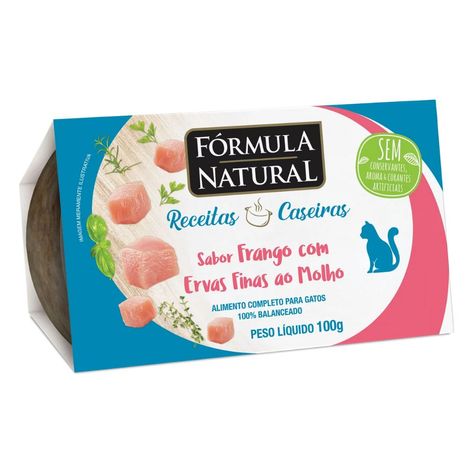Ração Úmida Fórmula Natural Receitas Caseiras para Gatos Adultos Frango com Ervas Finas ao Molho 100g