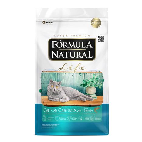 Ração Fórmula Natural Super Premium Life Para Gatos Castrados Sabor Salmão 1 kg Ração Fórmula Natural Super Premium Life Para Gatos Castrados Sabor Salmão 1 kg