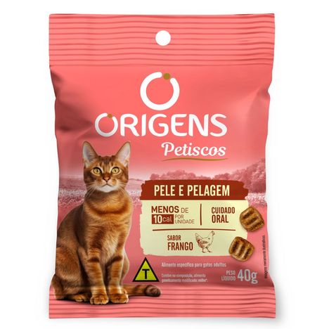 Petisco Origens Premium Especial Pele e Pelagem para Gatos Adultos Sabor Frango 40g Petisco Origens Premium Especial Pele e Pelagem para Gatos Adultos Sabor Frango 40g