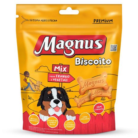 Biscoito Magnus para Cães Adultos Sabor Mix Frango e Vegetais 1Kg