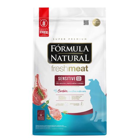 Ração Fórmula Natural Fresh Meat Sensitive para Cães Adultos Portes Médio e Grande Cordeiro, Mandioca e Aloe Vera 12 kg Ração Fórmula Natural Fresh Meat Sensitive para Cães Adultos Portes Médio e Grande Cordeiro, Mandioca e Aloe Vera 12 kg