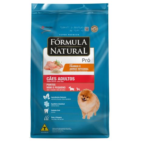 Ração Fórmula Natural Pró para Cães Adultos Portes Mini e Pequeno Sabor Frango e Arroz Integral 1 kg Ração Fórmula Natural Pró para Cães Adultos Portes Mini e Pequeno Sabor Frango e Arroz Integral 1 kg