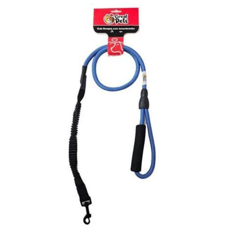 Guia Adestramento Bungee com Amortecedor Azul Roial