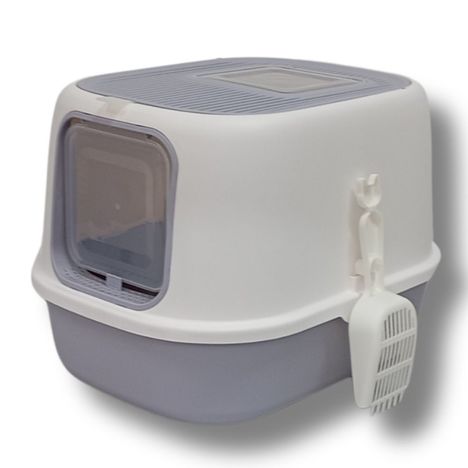 Sanitário Rooftop Great Pets para Gatos – Branco e Cinza Sanitário Rooftop Great Pets para Gatos – Branco e Cinza