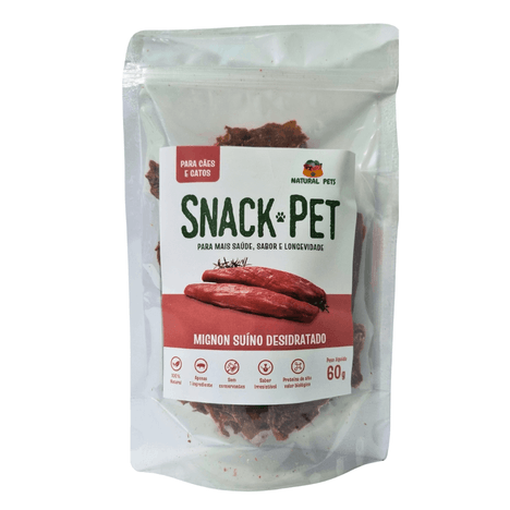 Snack Natural Desidratado Filé Mignon Suíno 60gr Snack Natural Desidratado Filé Mignon Suíno 60gr