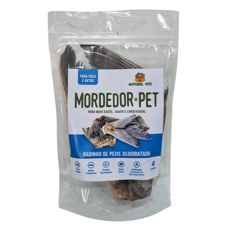 Petisco Natural Desidratado Rabinho de Peixe com 4 Unidades