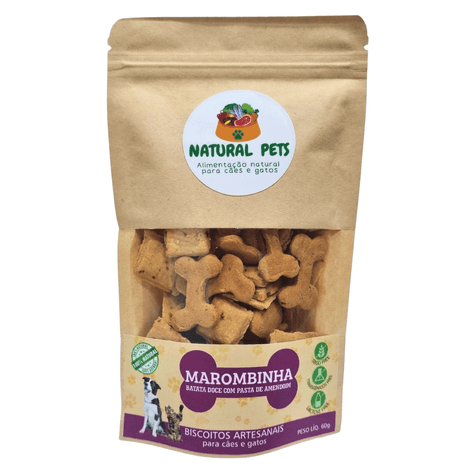 Biscoito Natural Marombinha de Batata Doce com Pasta de Amendoim 60g