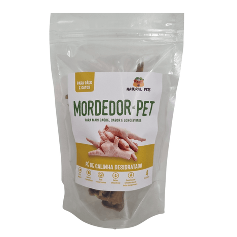Petisco Natural Desidratado Pé de Galinha com 4 Unidades