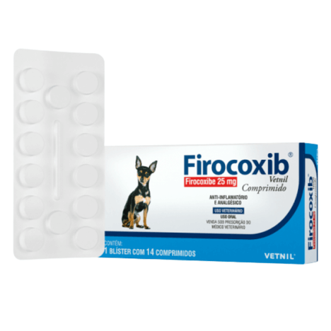 Anti-inflamatório e Analgésico Firocoxib para Cães com 14 Comprimidos de 25 mg Anti-inflamatório e Analgésico Firocoxib para Cães com 14 Comprimidos de 25 mg