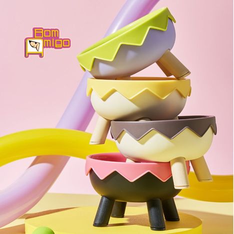 Comedouro Alto Frill Inox Removível 350ml - Bom Amigo Comedouro Alto Frill Inox Removível 350ml - Bom Amigo