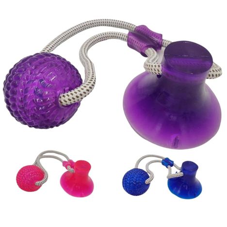 Brinquedo Dog Bola Lonely com Sucção e Corda para Cães - Bom Amigo Brinquedo Dog Bola Lonely com Sucção e Corda para Cães - Bom Amigo