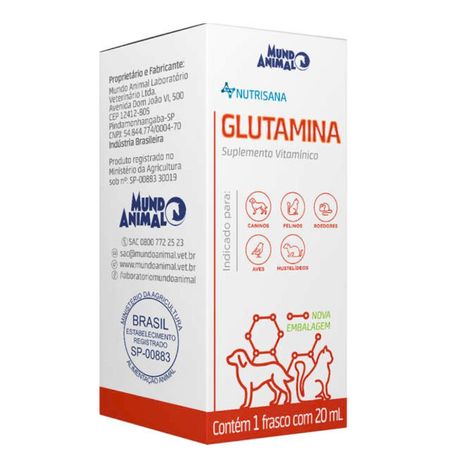 Suplemento Nutrisana Glutamina para Cães e Gatos 20ml