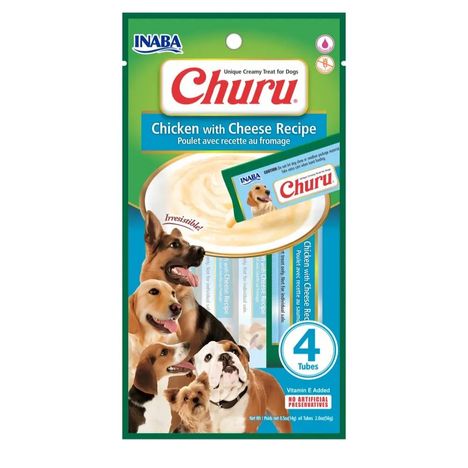 Purê Churu Frango com Queijo para Cães 56g