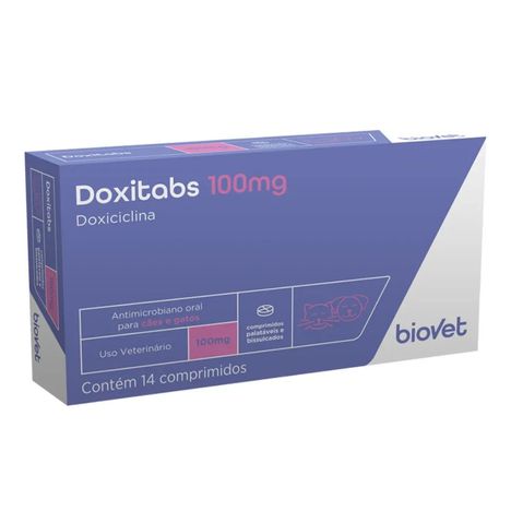 Doxitabs 100mg para Cães e Gatos Biovet 14 comprimidos
