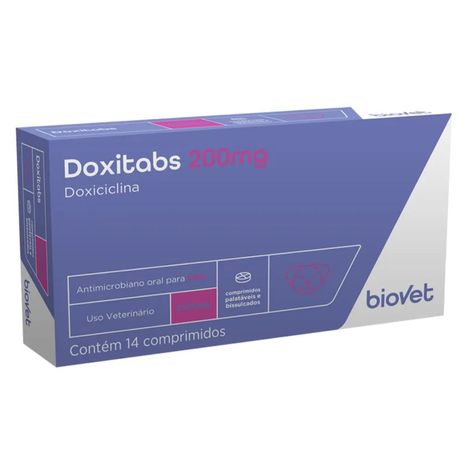 Antimicrobiano Doxitabs 200mg Biovet 14 comprimidos