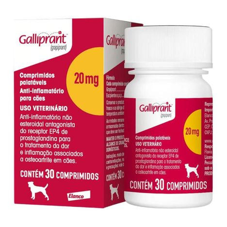 Anti-inflamatório Galliprant para Cães com 30 Comprimidos de 20 mg Anti-inflamatório Galliprant para Cães com 30 Comprimidos de 20 mg