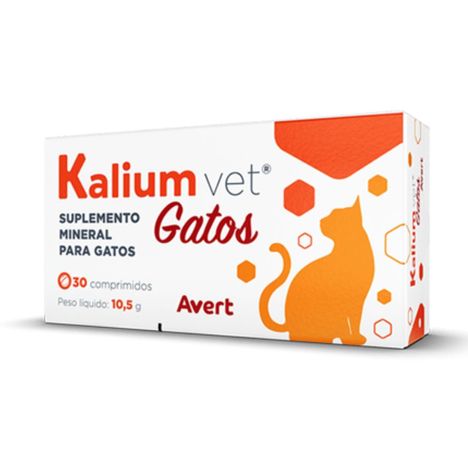Kalium Vet Suplemento Mineral para Gatos Avert 30 comprimidos