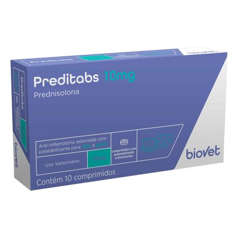 Preditabs 10 mg Anti-inflamatório para Cães e Gatos 10 Comprimidos