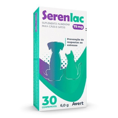 Suplemento Avert Serenlac para Cães e Gatos 75 mg