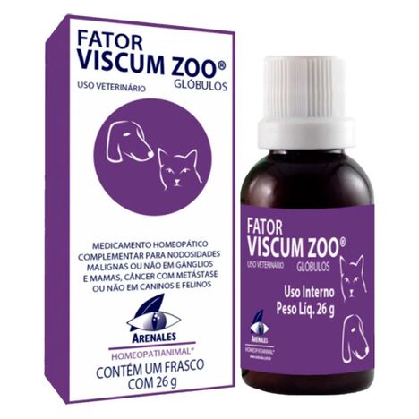 Medicamento Homeopático Arenales Fator Viscum Zoo Pet 26g