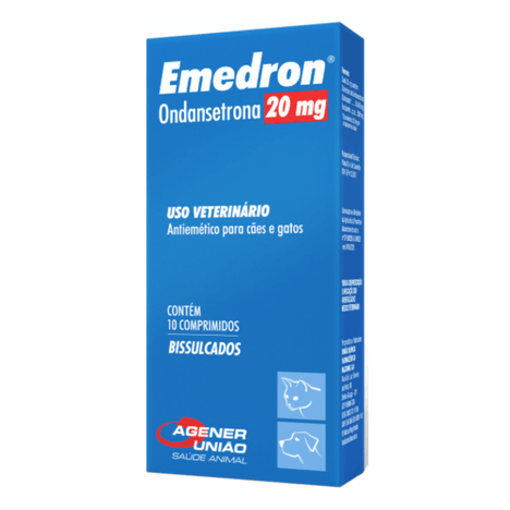 Antiemético Emedron para Cães e Gatos com 10 Comprimidos de 20 mg Antiemético Emedron para Cães e Gatos com 10 Comprimidos de 20 mg