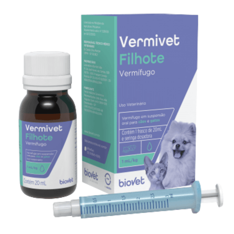 Vermivet para Filhotes Frasco em 20ml