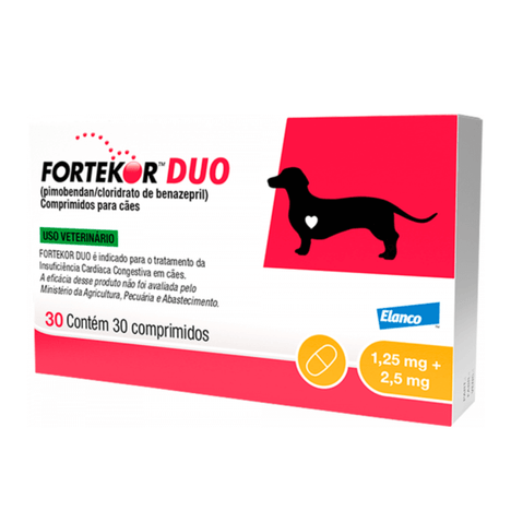 Fortekor Duo 1,25mg + 2,5mg com 30 Comprimidos Fortekor Duo 1,25mg + 2,5mg com 30 Comprimidos