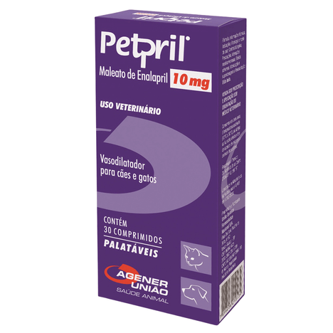Vasodilatador Petpril para Cães e Gatos com 30 Comprimidos de 10 mg Vasodilatador Petpril para Cães e Gatos com 30 Comprimidos de 10 mg