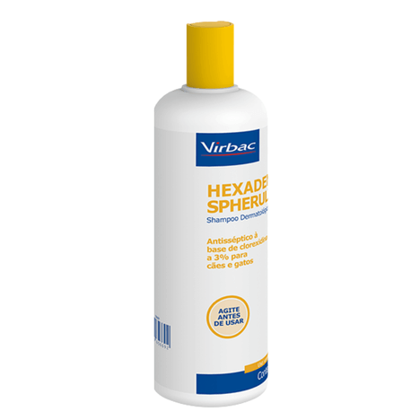 Shampoo Antisséptico Hexadene Spherulites para Cães e Gatos com 500 ml Shampoo Antisséptico Hexadene Spherulites para Cães e Gatos com 500 ml