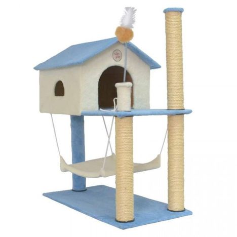 Arranhador House Baby São Pet para Gatos - Azul Arranhador House Baby São Pet para Gatos - Azul