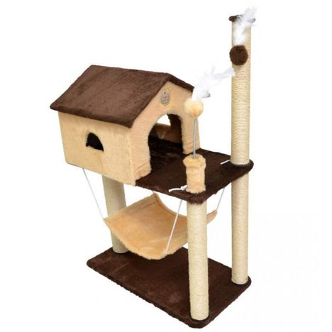 Arranhador House São Pet para Gatos - Marrom com Bege Arranhador House São Pet para Gatos - Marrom com Bege